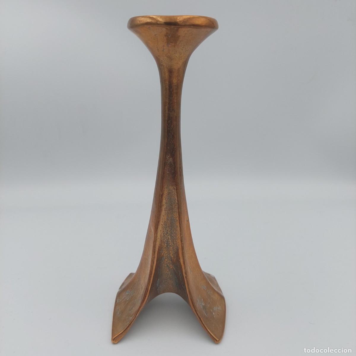 Vintage: Candelabro de bronce brutalista Harjes - Foto 4