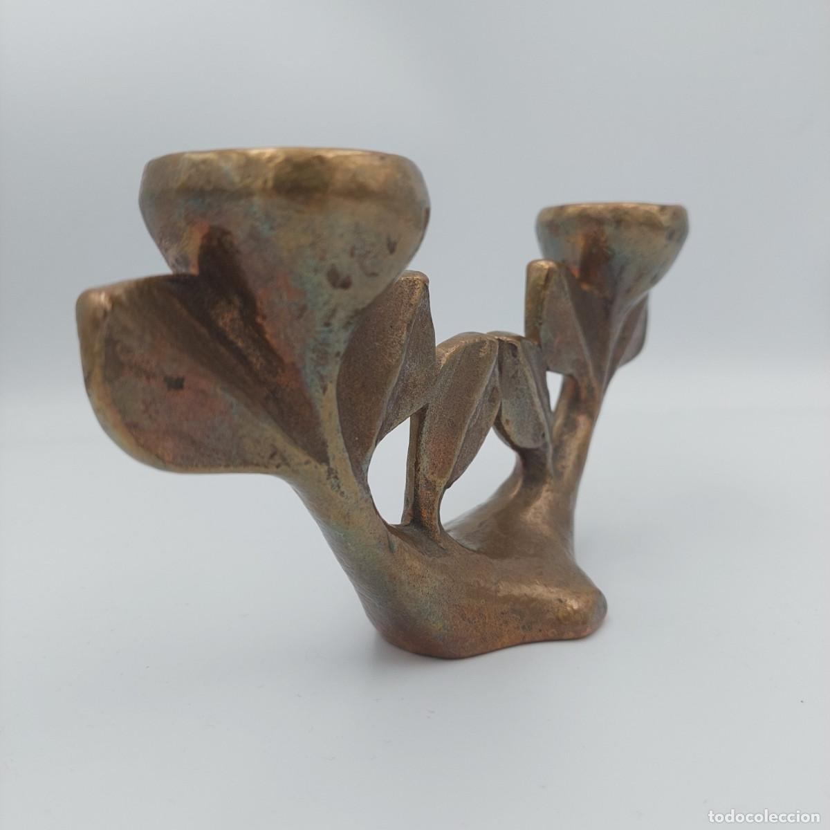 Vintage: Candelabro de bronce brutalista Harjes - Foto 2