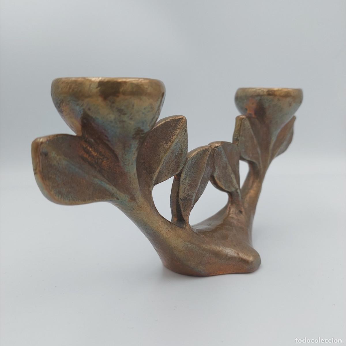 Vintage: Candelabro de bronce brutalista Harjes - Foto 3