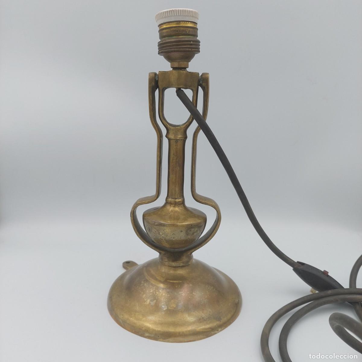 Vintage: Lampara de laton bronce brutalista