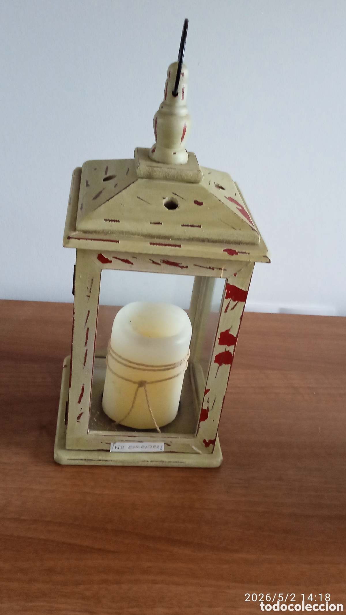 Vintage: FAROL DE MADERA VINTAGE - Foto 2