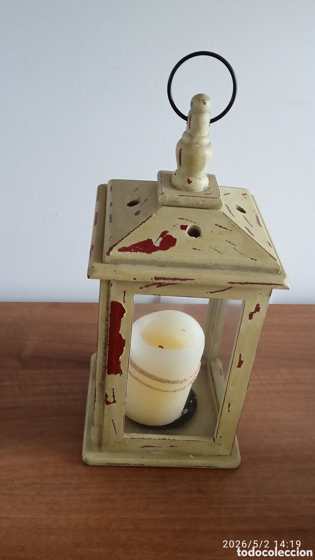 Vintage: FAROL DE MADERA VINTAGE - Foto 4