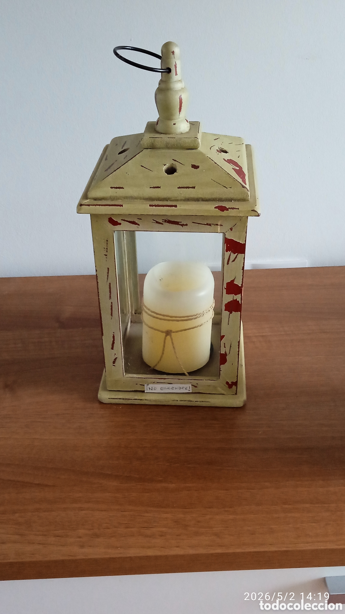 Vintage: FAROL DE MADERA VINTAGE - Foto 5
