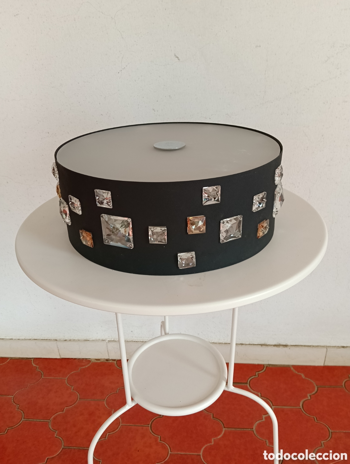 Vintage: Lampara de dise&ntilde;o con piedras - Foto 1