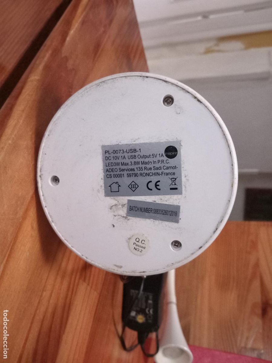 Vintage: Lampara flexo con forma de cono como base. mide total 66cm. 1970 - Foto 6