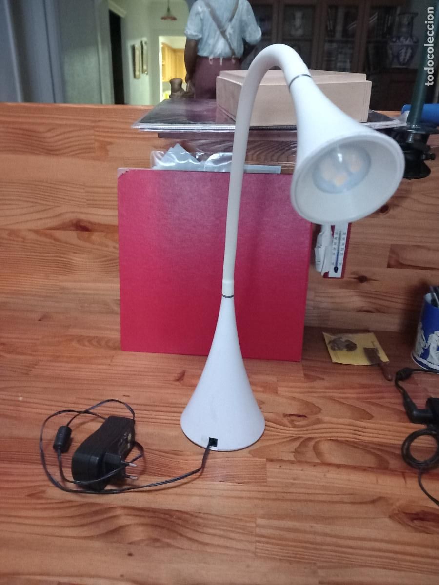 Vintage: Lampara flexo con forma de cono como base. mide total 66cm. 1970 - Foto 9