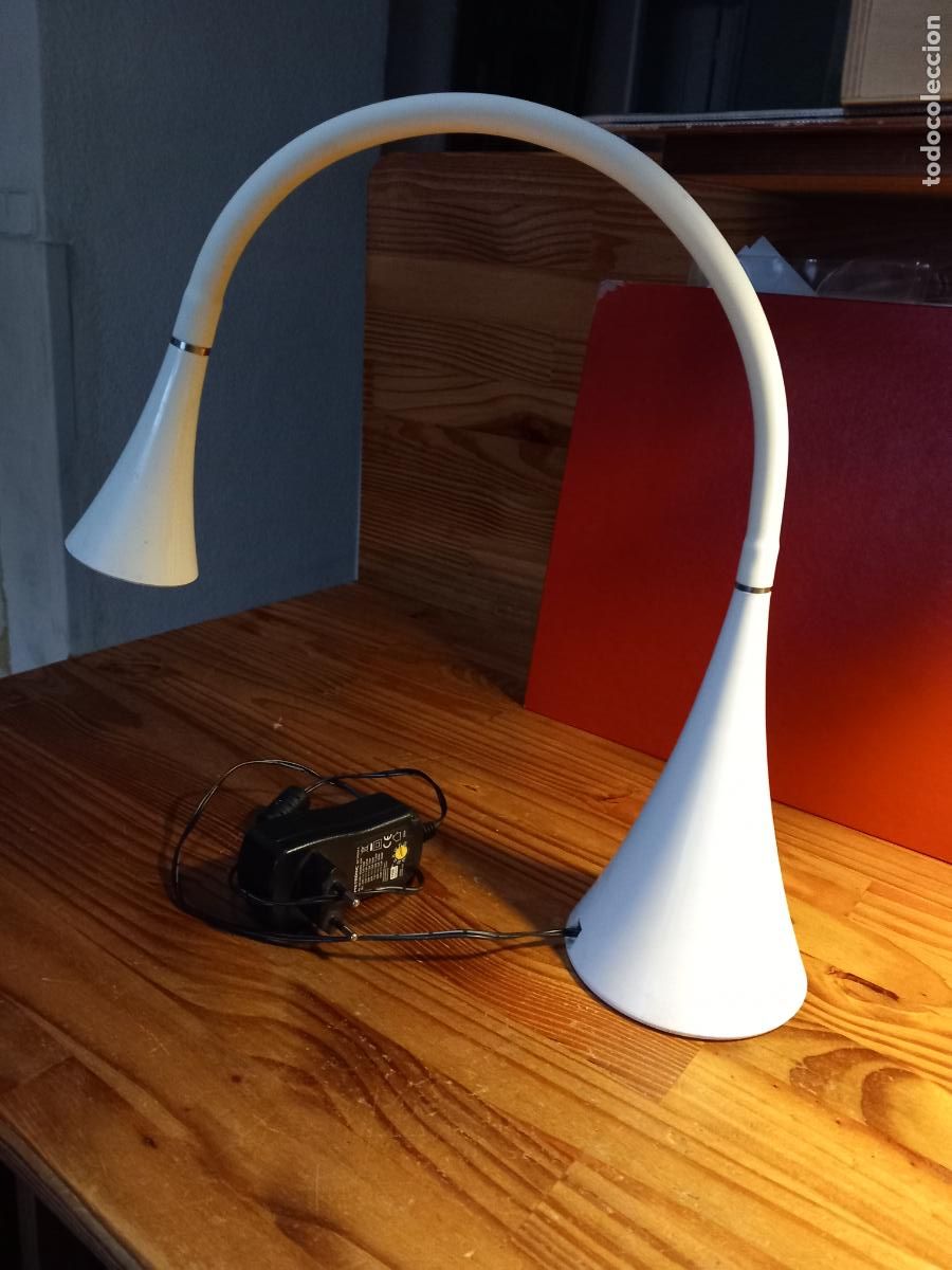Vintage: Lampara flexo con forma de cono como base. mide total 66cm. 1970 - Foto 10