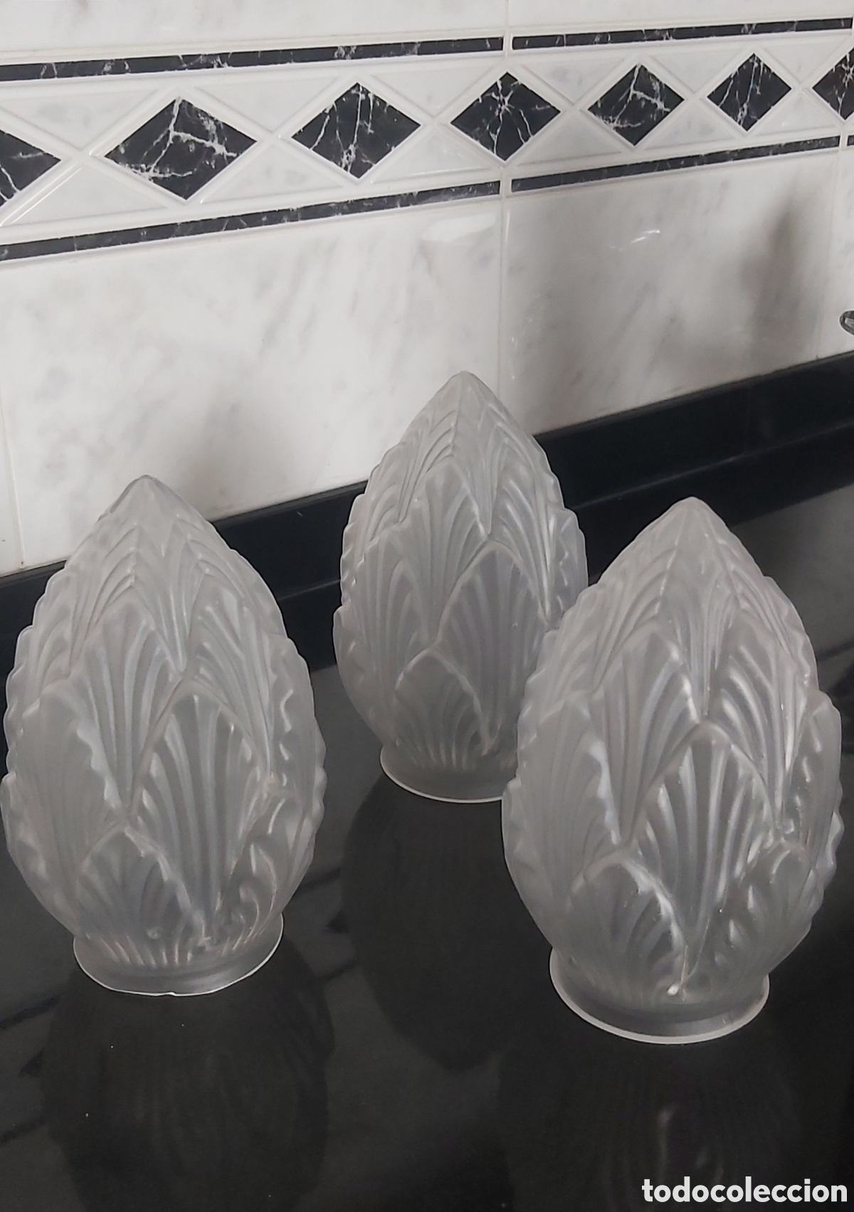 Vintage: Tulipa Art D&eacute;co - Cristal Esmerilado