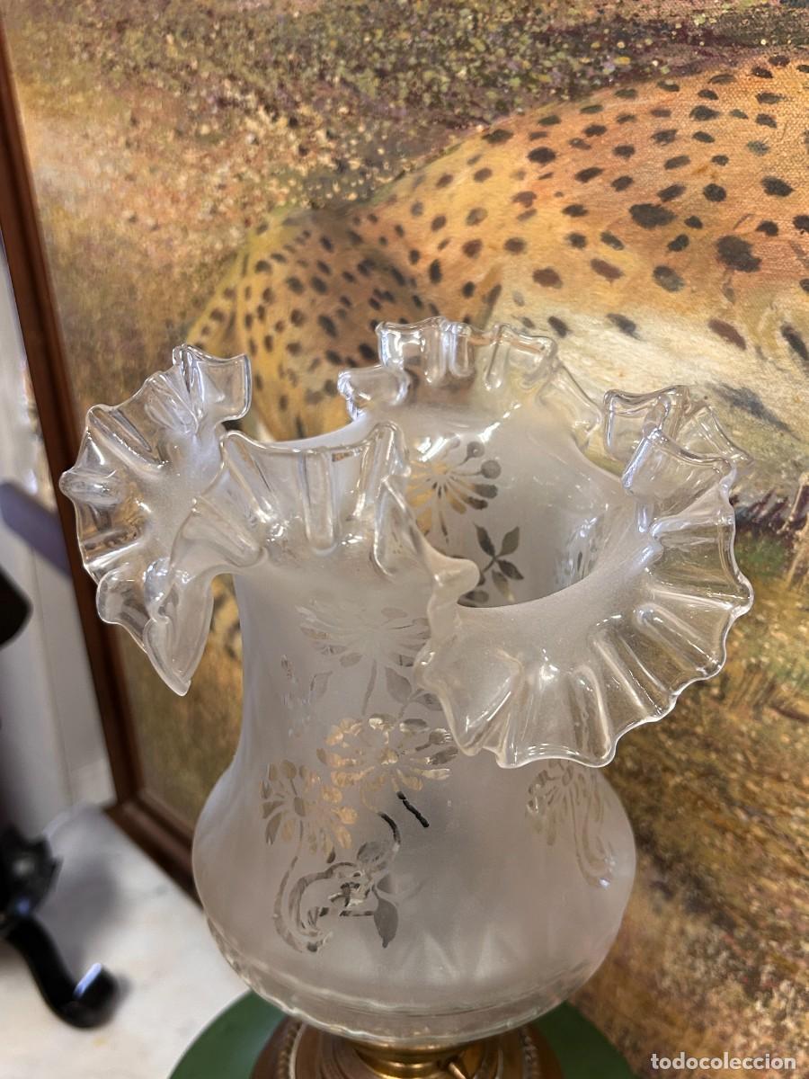 Vintage: L&aacute;mpara quinqu&eacute; de porcelana - Foto 6