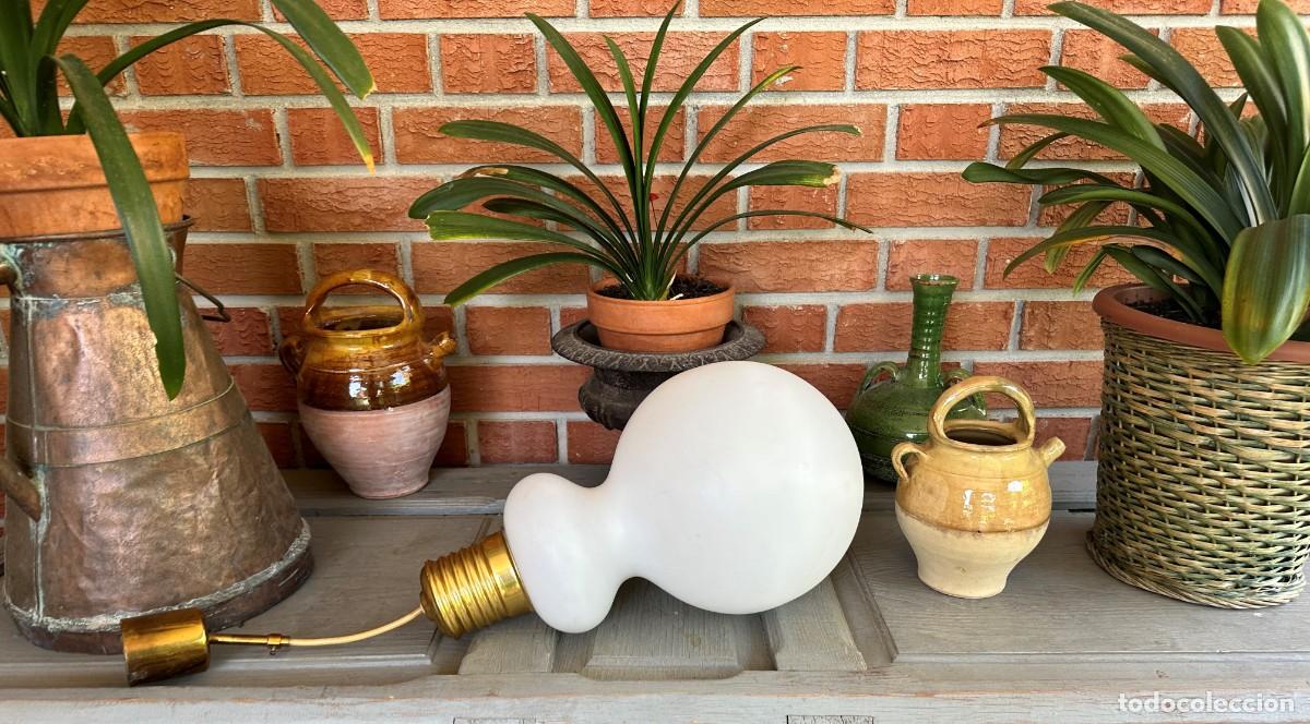 Vintage: ANTIGUA L&Aacute;MPARA VINTAGE DE OPALINA DISE&Ntilde;O RETRO ESTILO BOMBILLA INGO MAURER - MID CENTURY