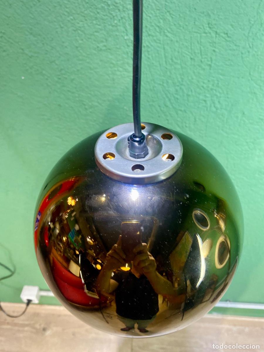 Vintage: L&aacute;mpara danesa en cer&aacute;mica vidriada marr&oacute;n brillante