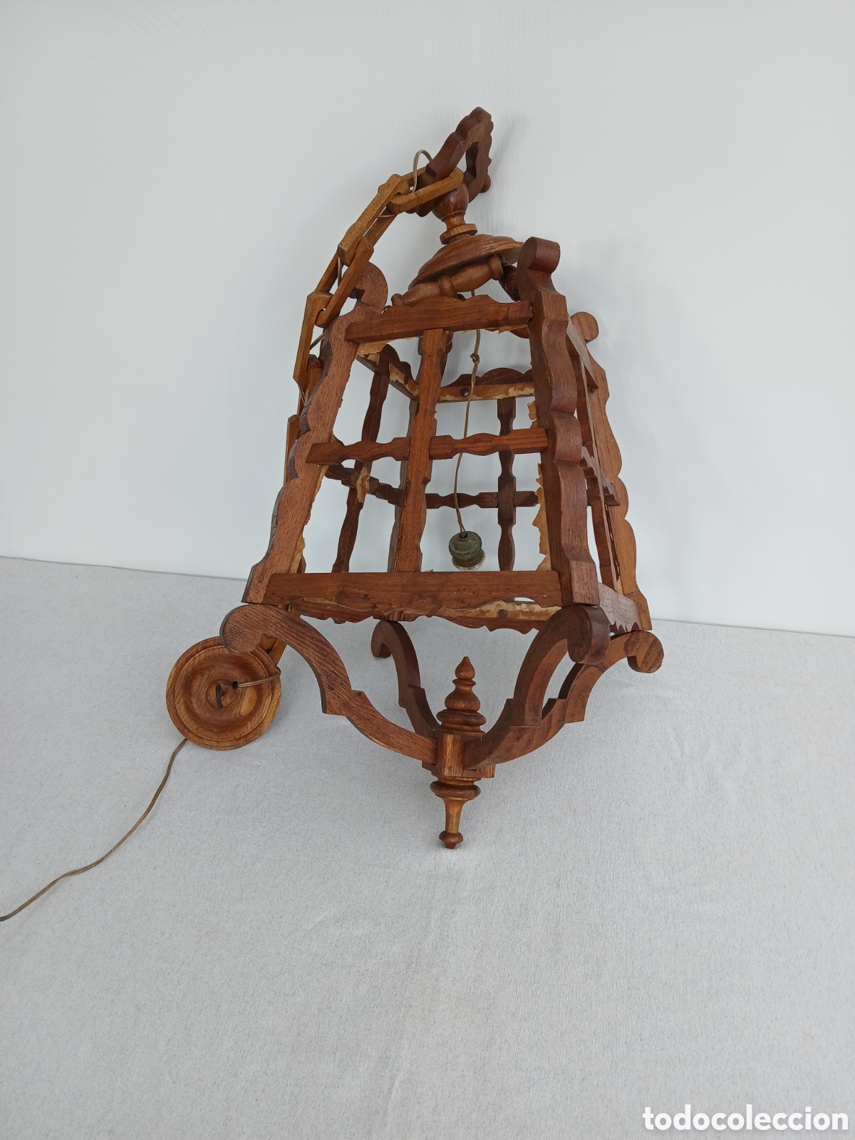 Vintage: Farola de madera para techo - Foto 3