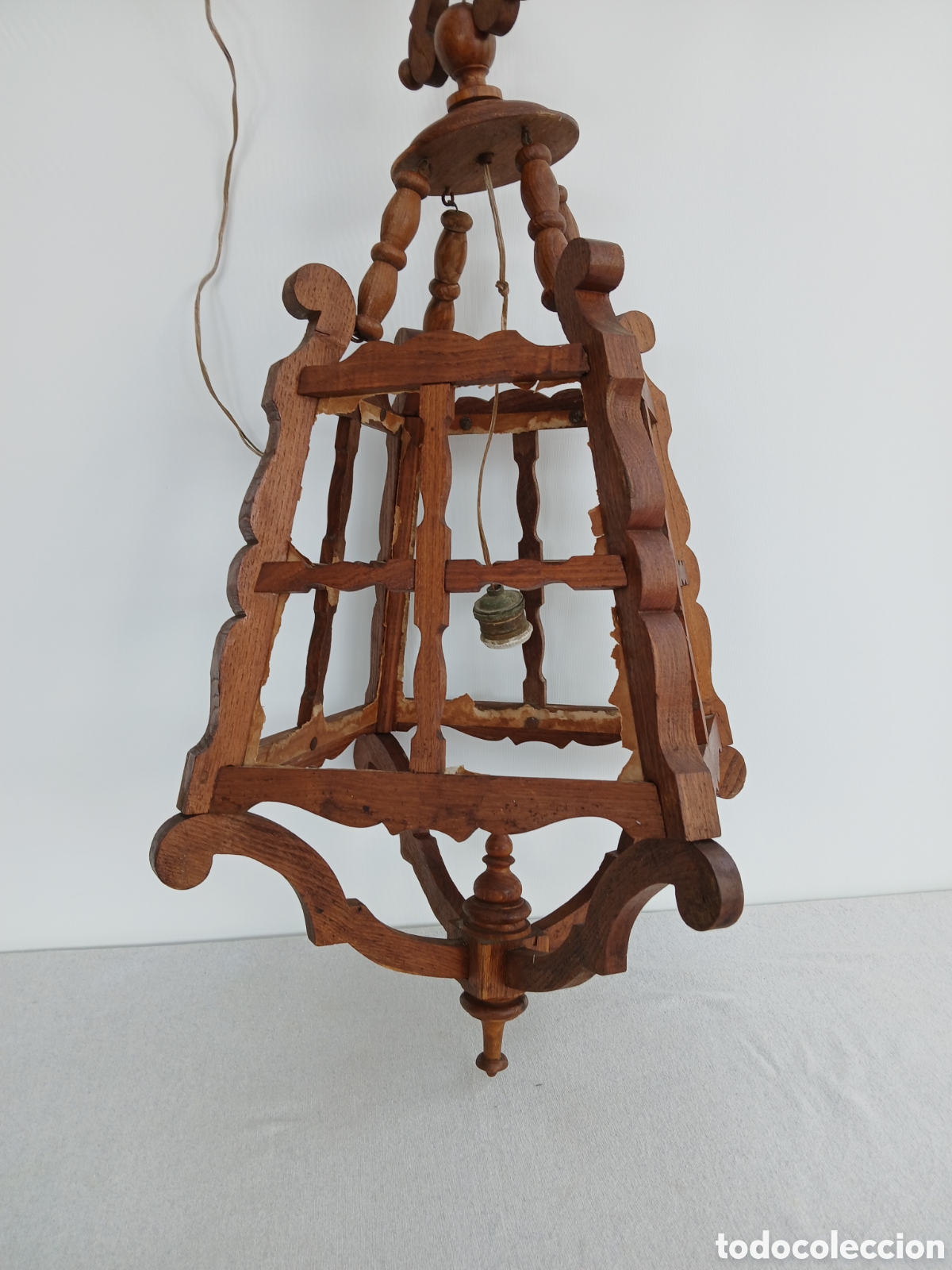 Vintage: Farola de madera para techo - Foto 5