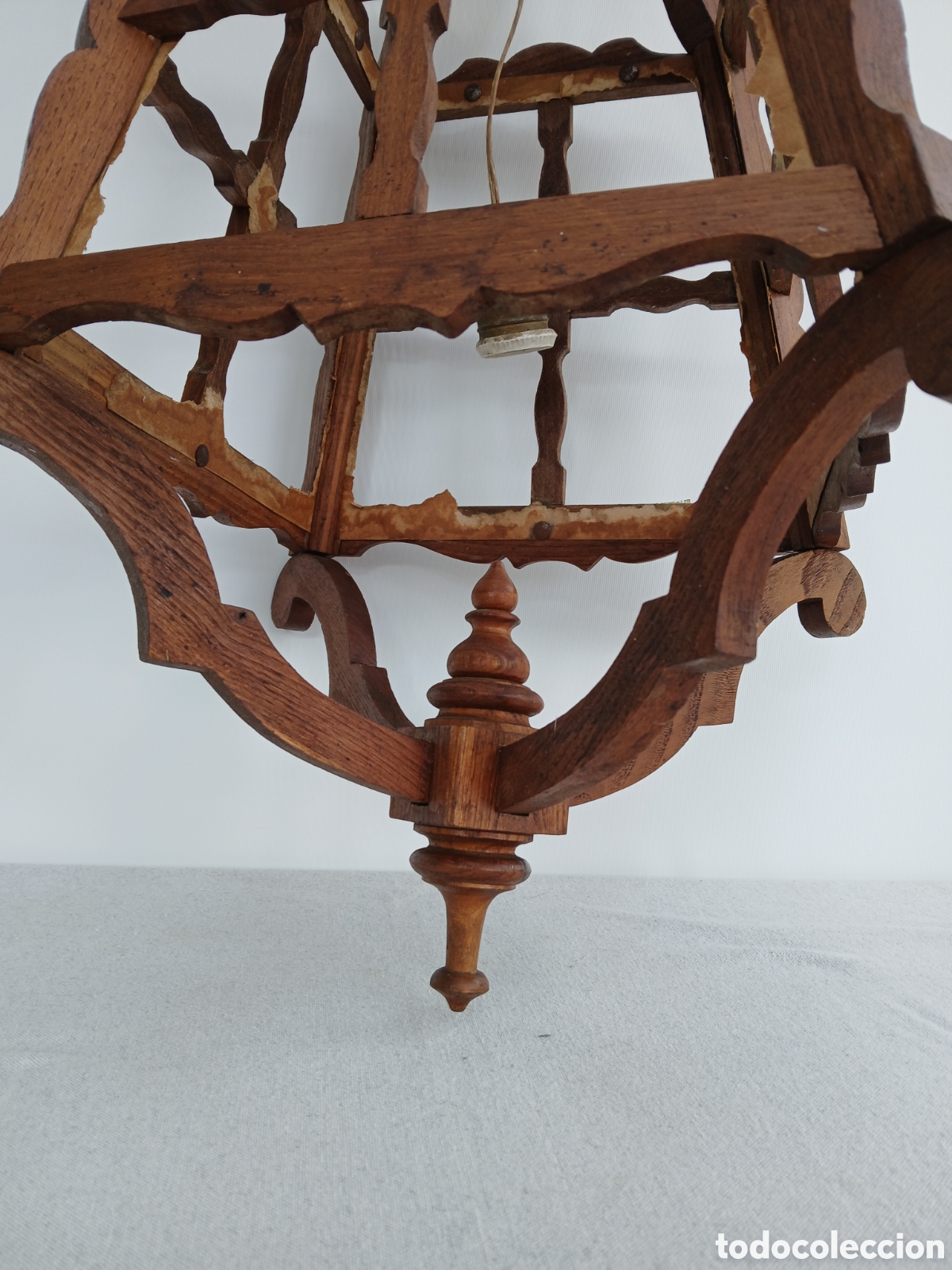 Vintage: Farola de madera para techo - Foto 8