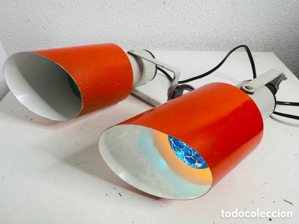 Vintage: Pareja Apliques Retro Vintage Space Age 1970s