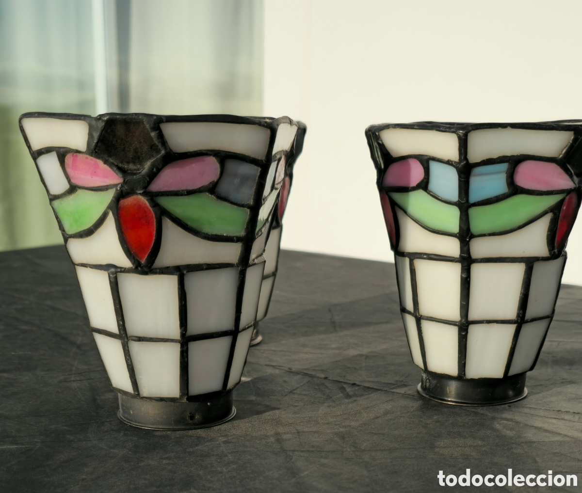 Vintage: 3 Tulipas Estilo Tiffany Lib&eacute;lula - Foto 3