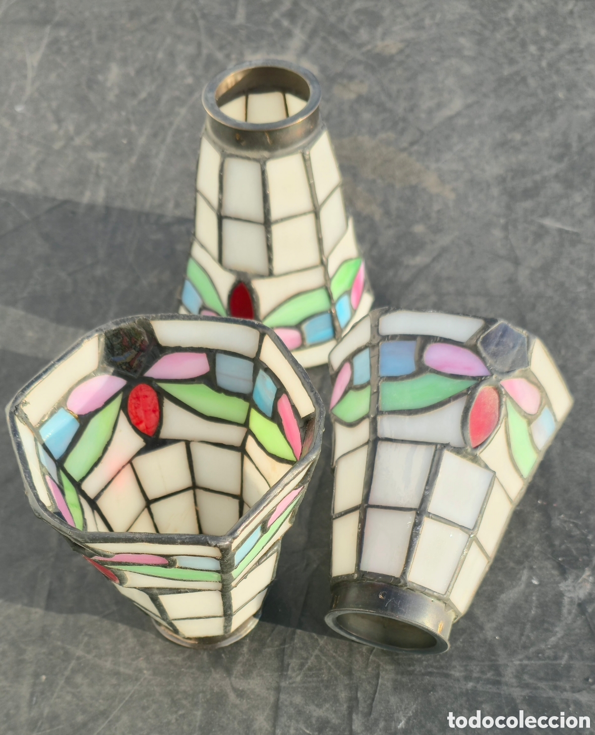 Vintage: 3 Tulipas Estilo Tiffany Lib&eacute;lula - Foto 4