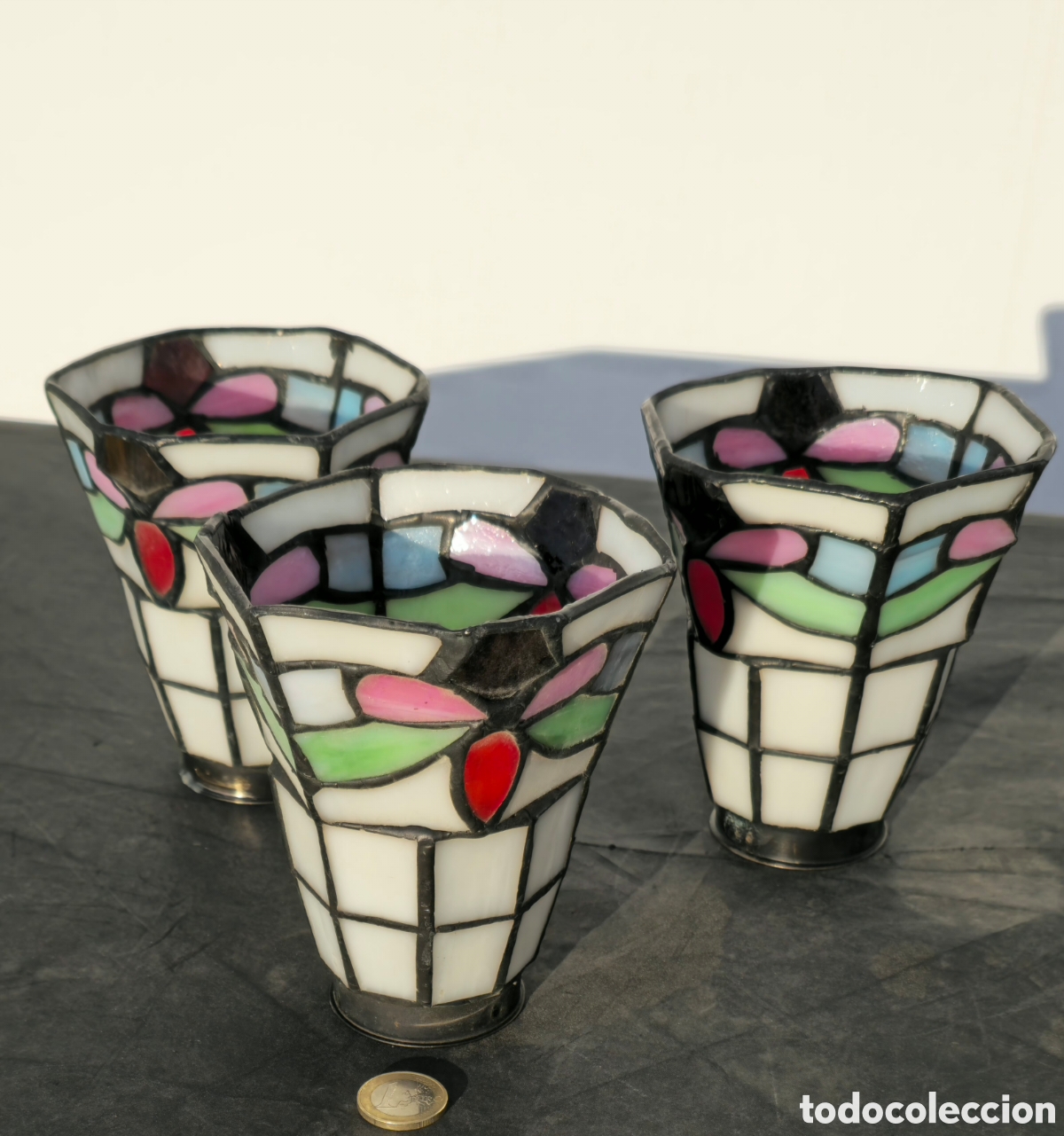 Vintage: 3 Tulipas Estilo Tiffany Lib&eacute;lula