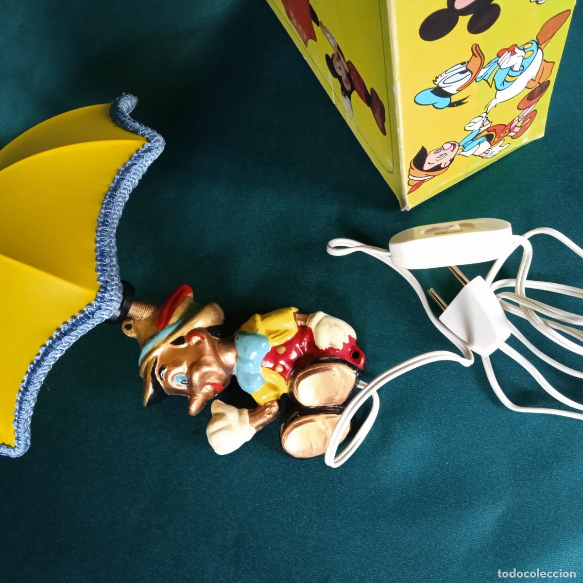 Vintage: L&aacute;mpara Infantil: PINOCHIO (Walt Disney).
