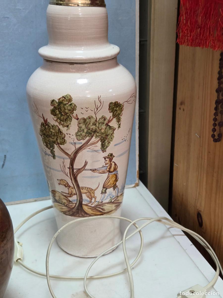 Vintage: lampara de mesa de ceramica - Foto 2