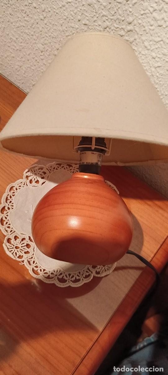 Vintage: Lampara con base de madera - Foto 3