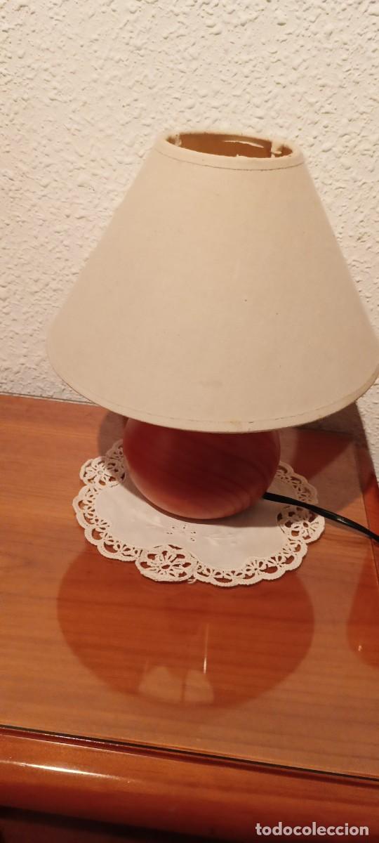 Vintage: Lampara con base de madera vintage