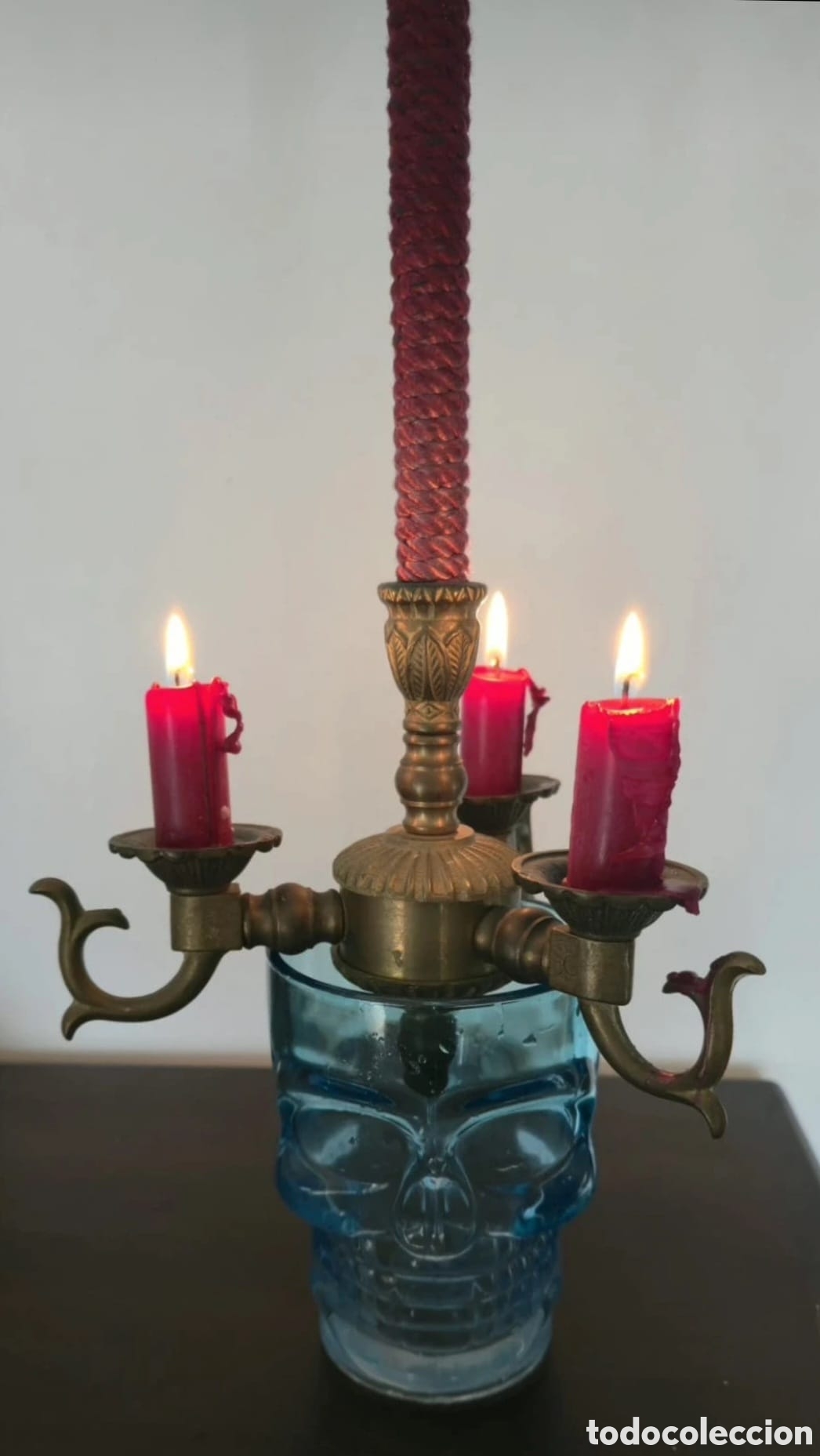 Vintage: Candelabro bronce 3 brazos
