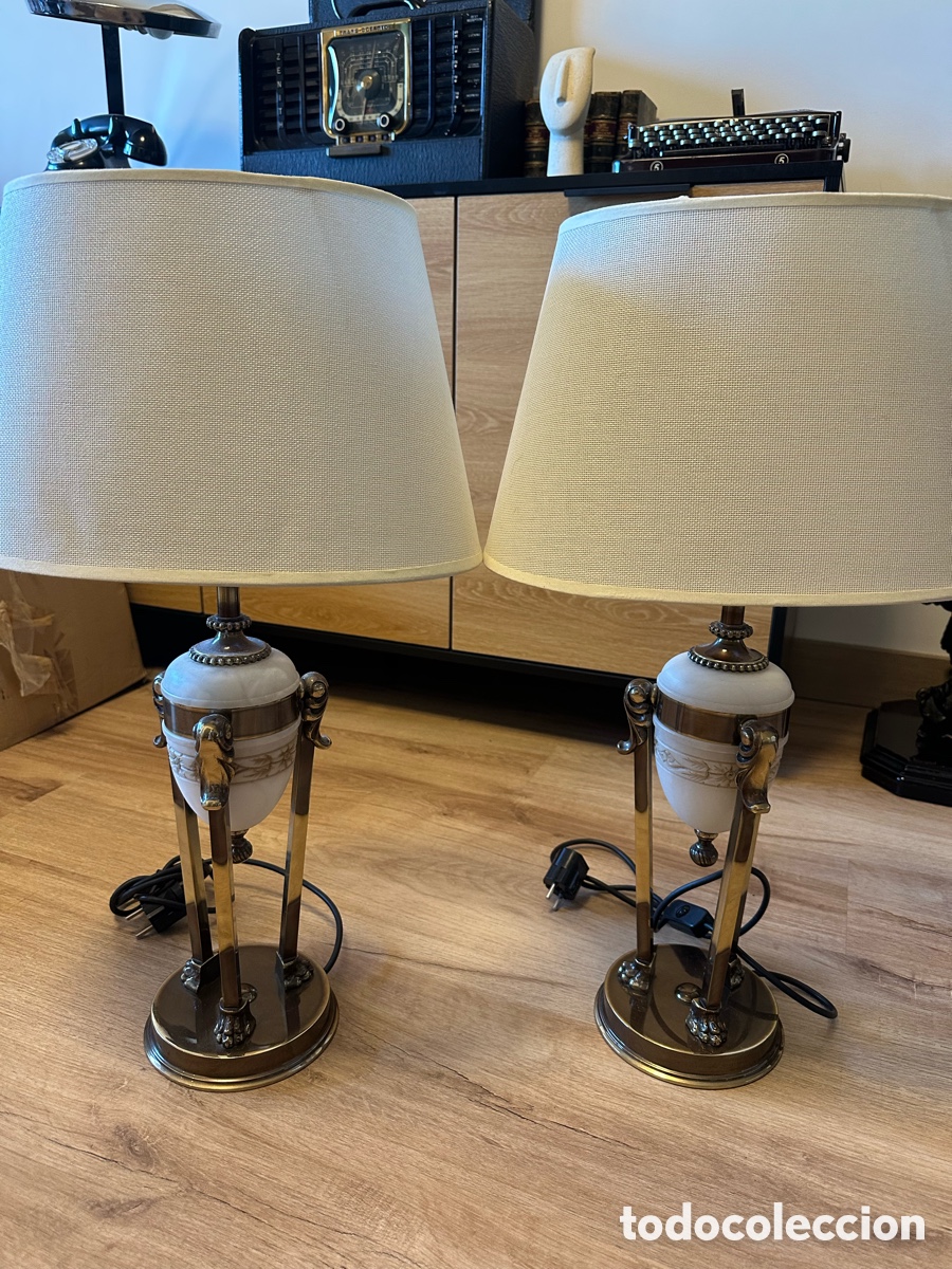 Vintage: Pareja de l&aacute;mparas vintage a&ntilde;os 60/70 en forma de &aacute;nfora