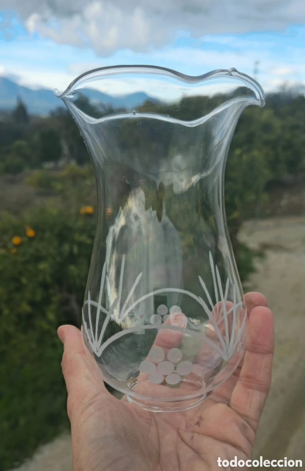 Vintage: Lampara cristal y alabastro - Foto 4