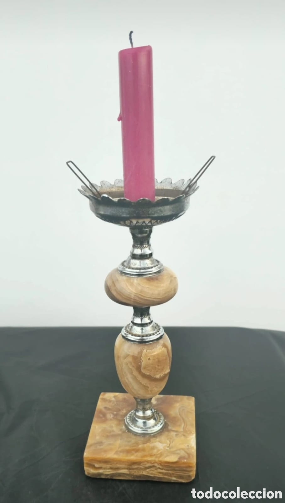 Vintage: Lampara cristal y alabastro - Foto 5