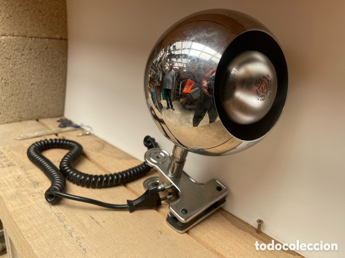 Vintage: Lamparita pinza tipo Space Age - Eyeball