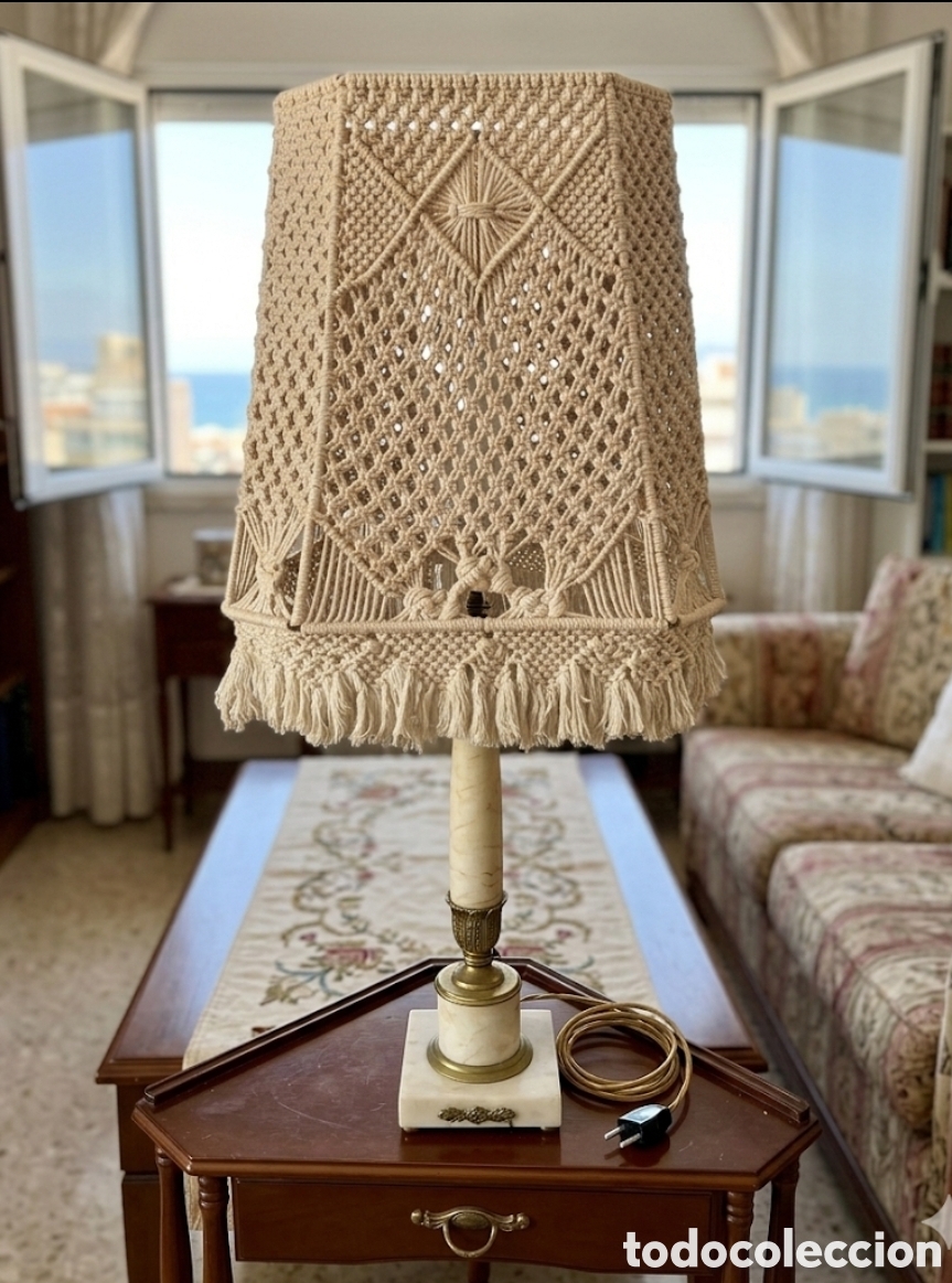 Vintage: EXCLUSIVA: Alabastro y Crochet Artesanal