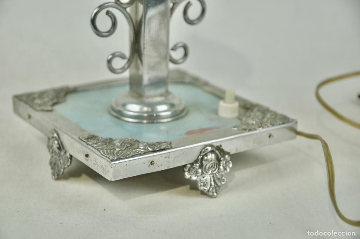 Vintage: Base l&aacute;mpara en metal - Foto 7