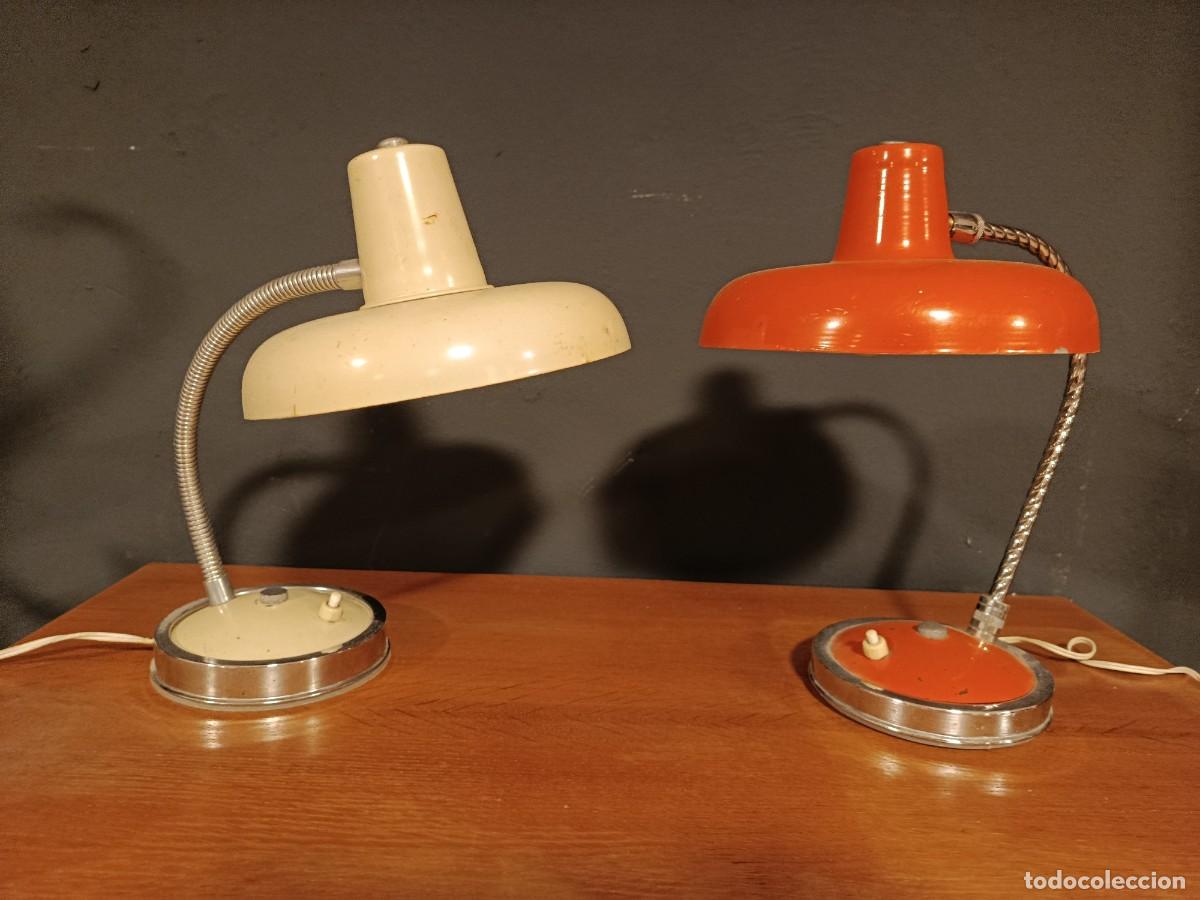 Vintage: DOS L&Aacute;MPARAS DE ESCRITORIO. PAREJA DE FLEXOS