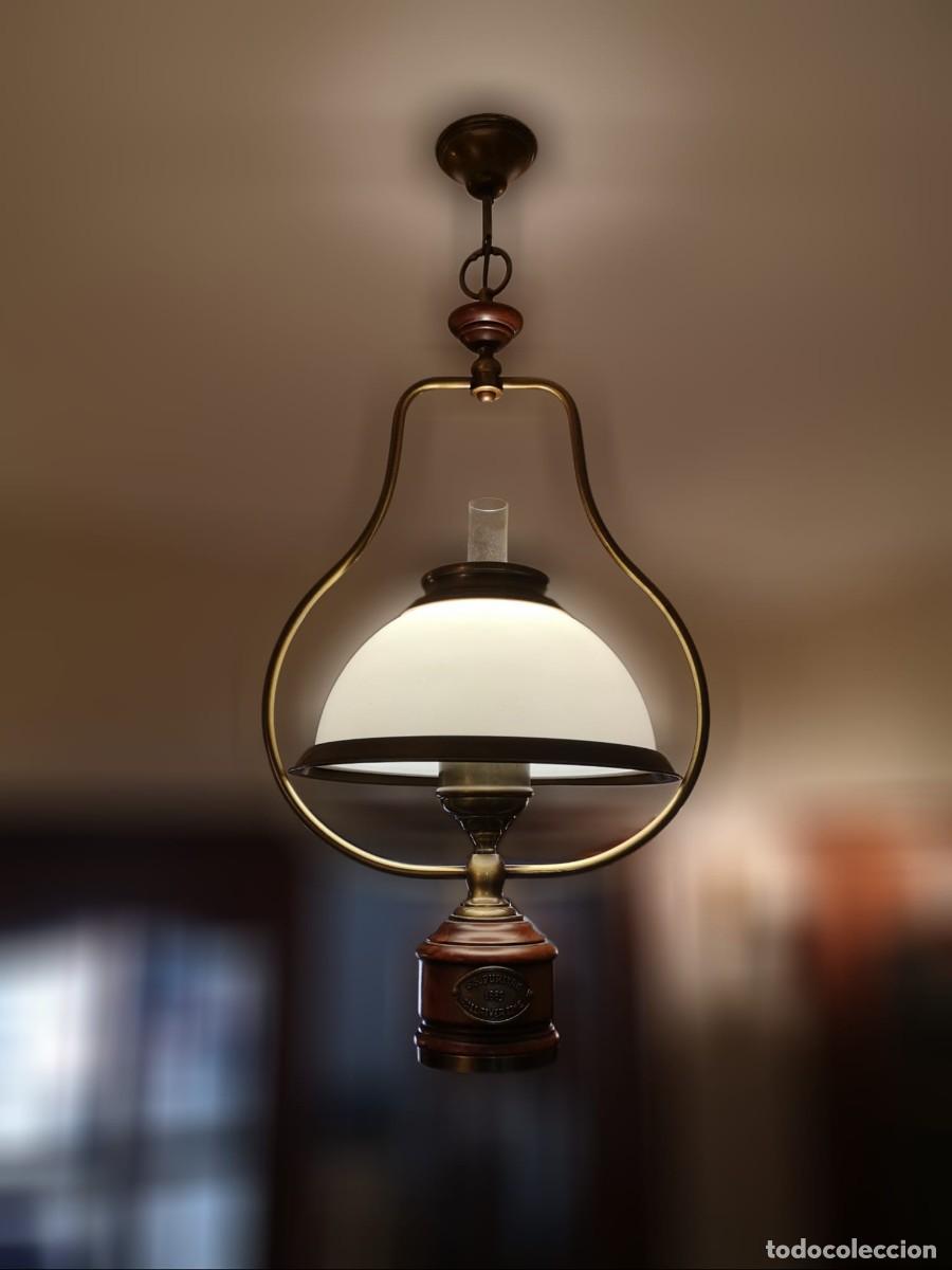 Vintage: Conjunto de l&aacute;mpara de techo y pareja de apliques estilo quinqu&eacute; de barco