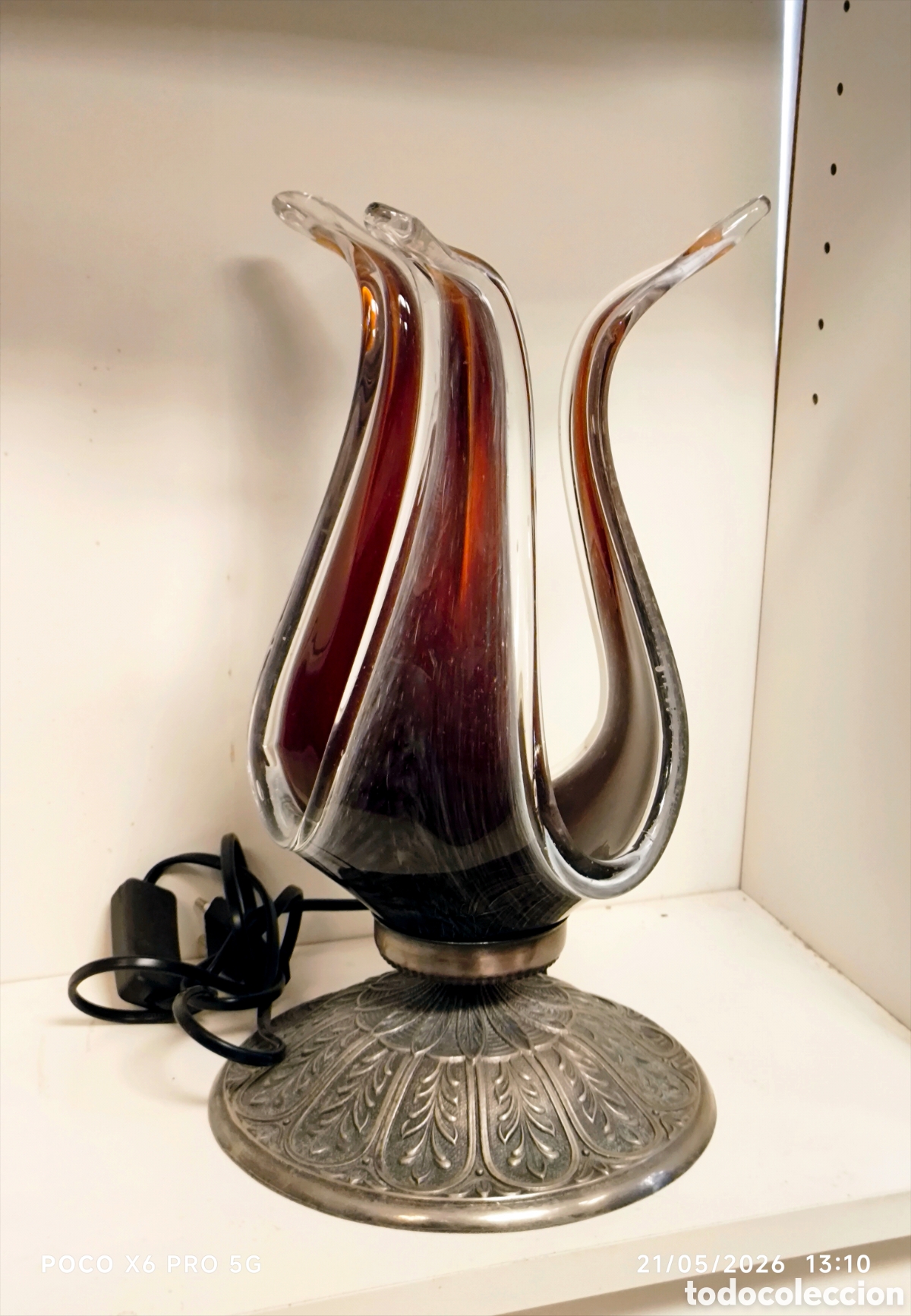 Vintage: Lampara Cristal Murano