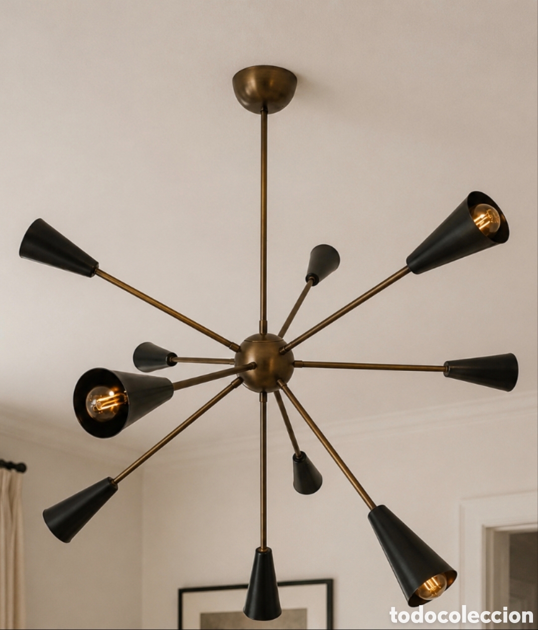 Vintage: L&aacute;mpara Sputnik CAMERIL. Estilo STILNOVO - Hotel Miguel &Aacute;ngel de Madrid.