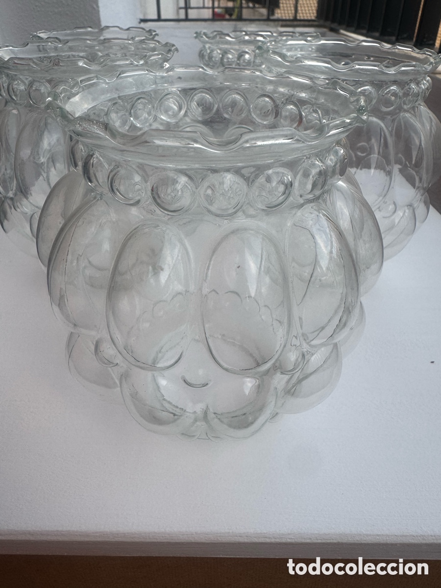 Vintage: 5 Tulipas de cristal