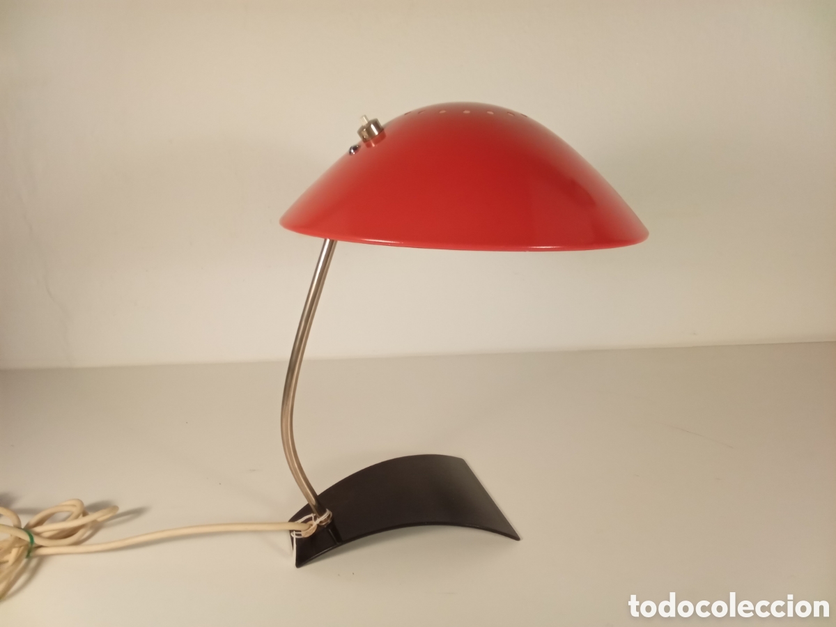 Vintage: Lampara de mesa DRUKOV modelo1863/1 fabricada en Checoslovaquia en los 60s muy valorada por est&eacute;tica