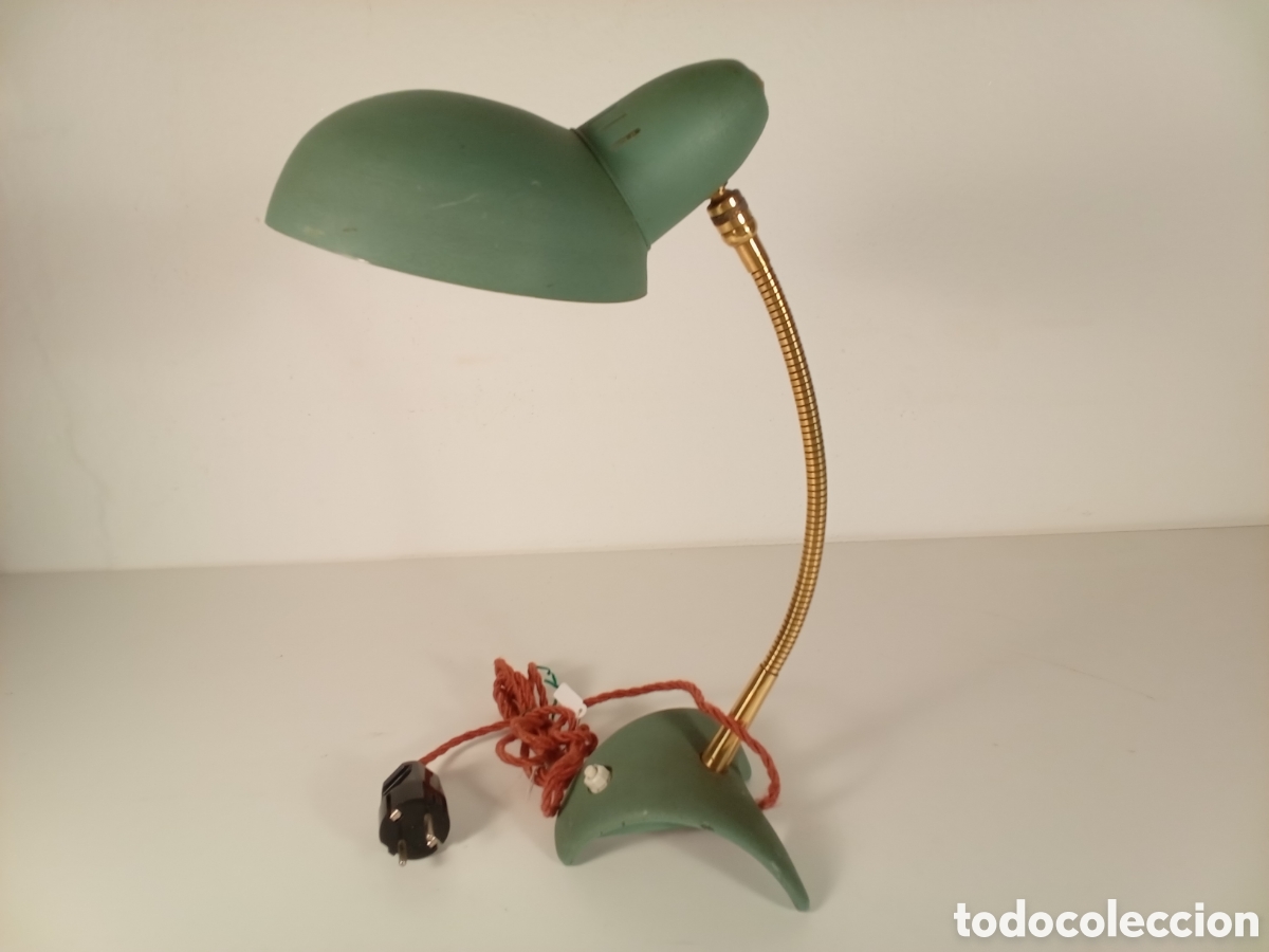 Vintage: Lampara de escritorio Mid Century Francia a&ntilde;os 50.Atribuida a Louis Kalff
