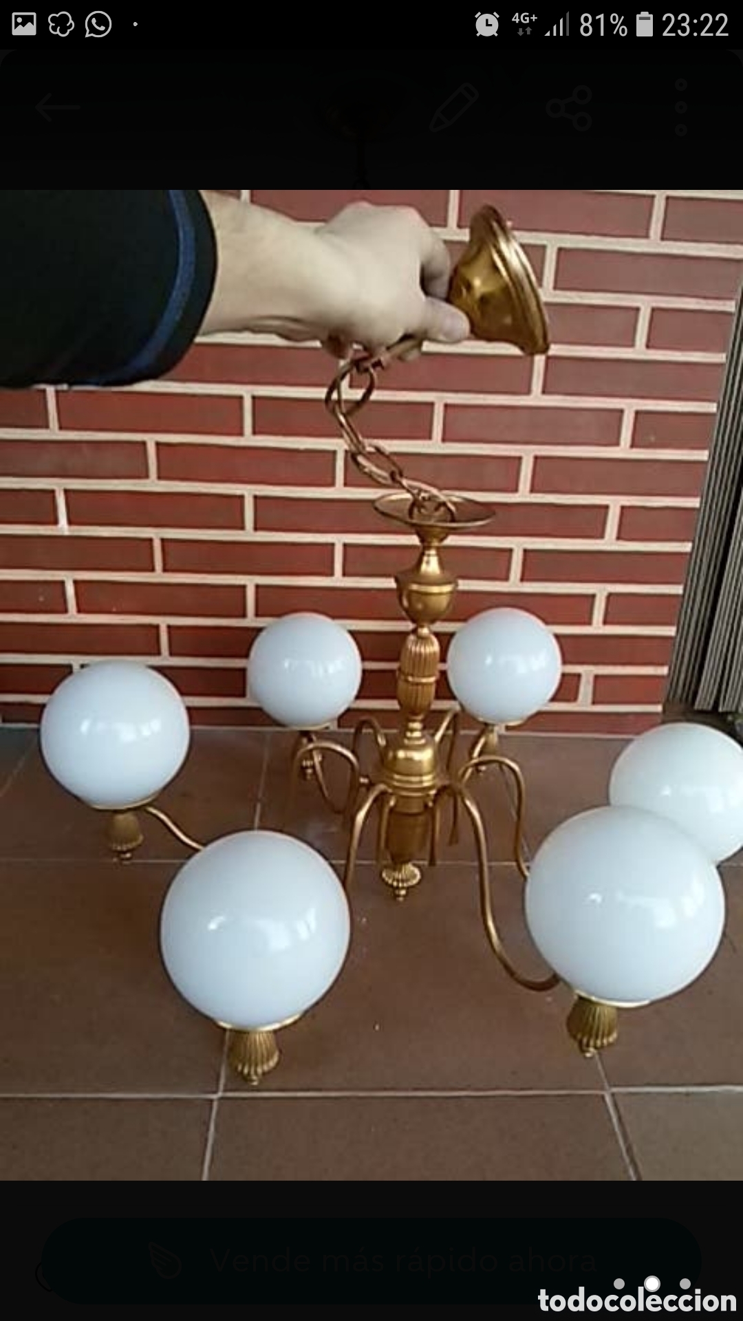 Vintage: L&aacute;mpara de ara&ntilde;a vintage - Foto 2