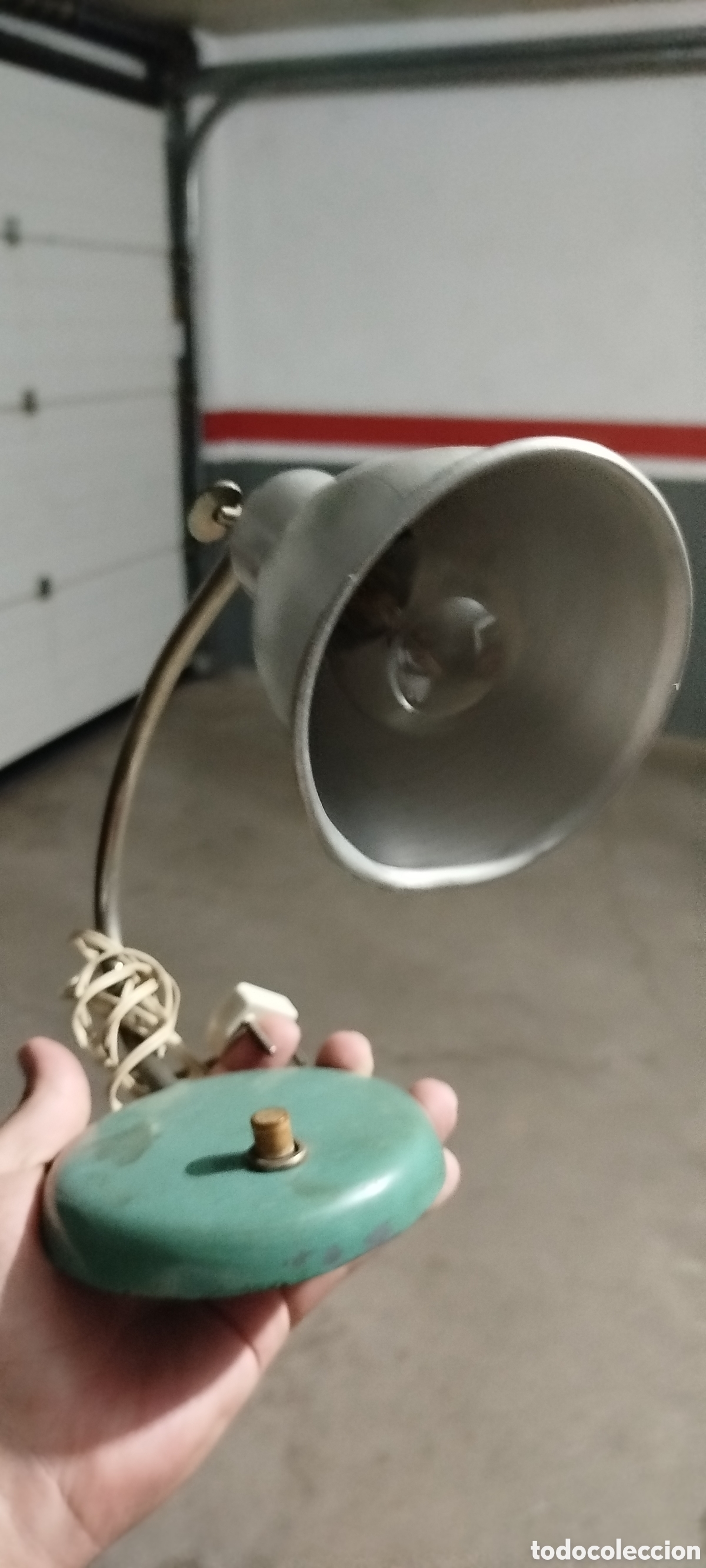 Vintage: L&aacute;mpara flexo vintage metal y pl&aacute;stico