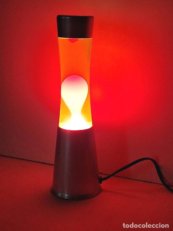 Vintage: L&aacute;mpara de Lava Naranja 31 cm