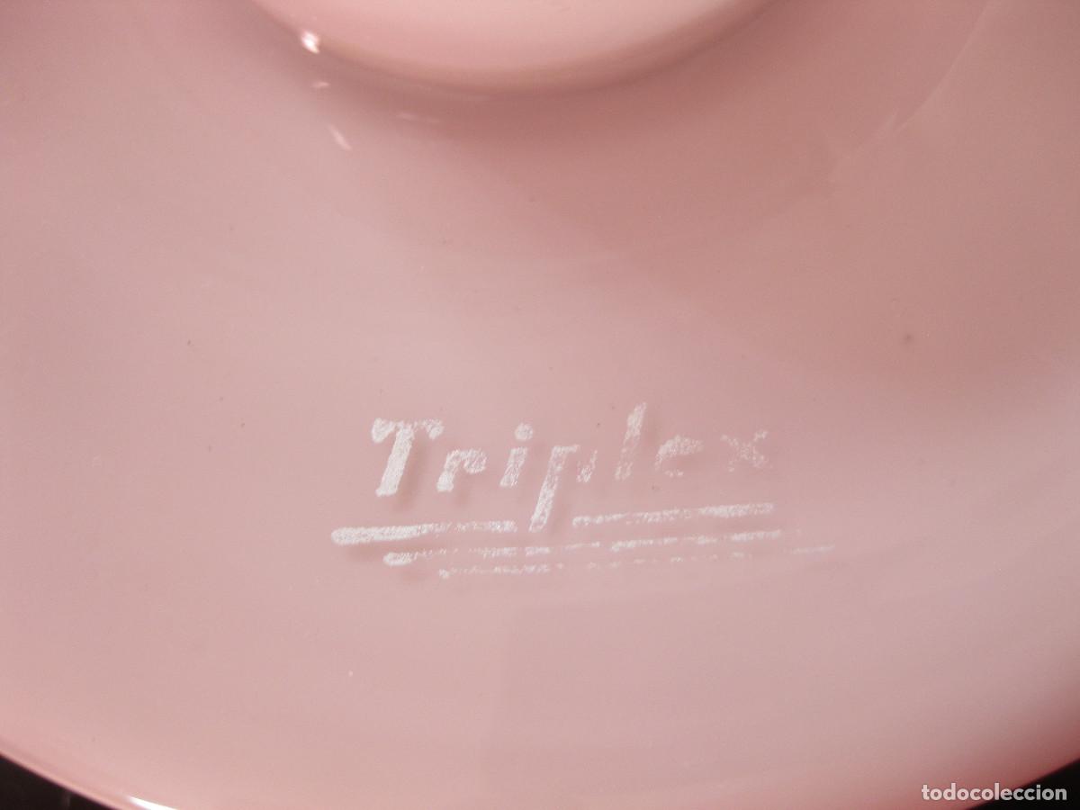 Vintage: L&Aacute;MPARA VINTAGE DE MESA MARCA TRIPLEX ENTERA DE CRISTAL - Foto 6