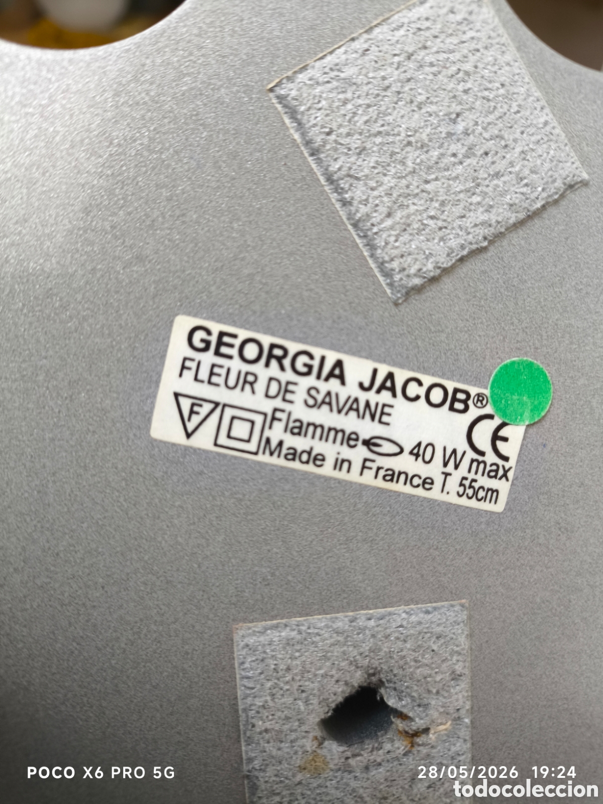 Vintage: Lampara de mesa Giorgia jacob Fleur de savane - Foto 9
