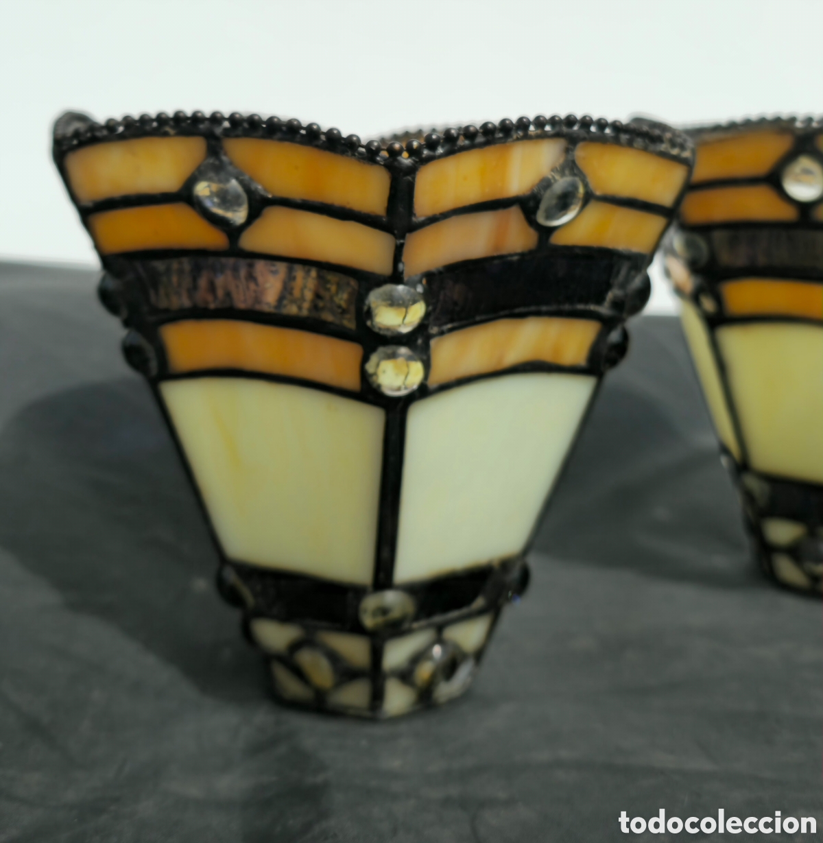 Vintage: 3 tulipas estilo Tiffany - Foto 9