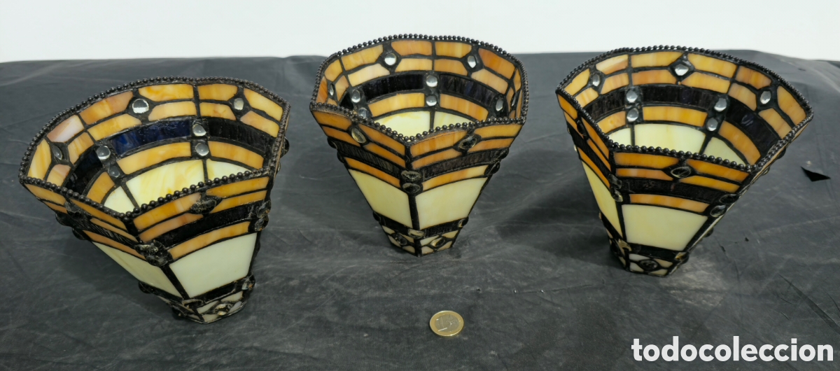 Vintage: 3 tulipas estilo Tiffany - Foto 10