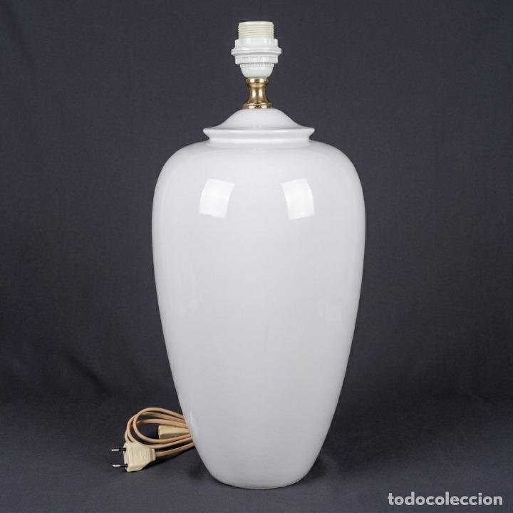Vintage: L&aacute;mpara vintage de sobremesa INCE &ndash; Cer&aacute;mica vidriada blanca &ndash; a&ntilde;os 70/80