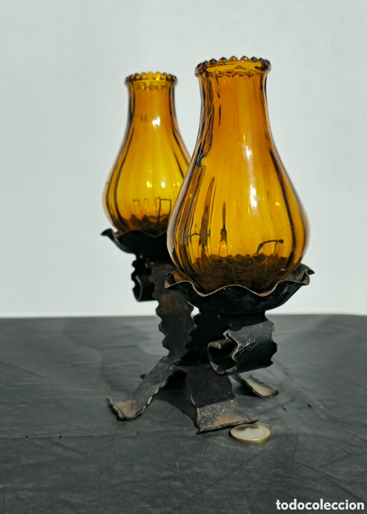 Vintage: Candelero Doble forja - Foto 2
