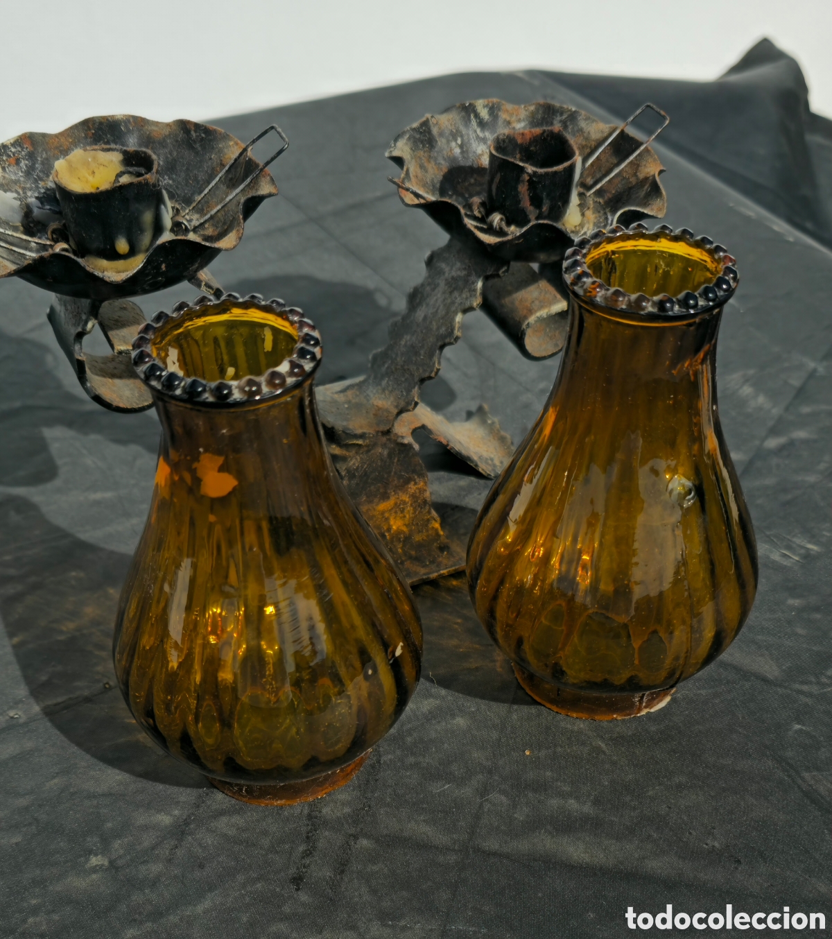 Vintage: Candelero Doble forja - Foto 3